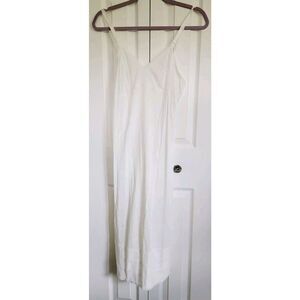 Vintage Lorraine Full Slip Dress Women's Nylon Lace White‎ Size 34 Tall USA